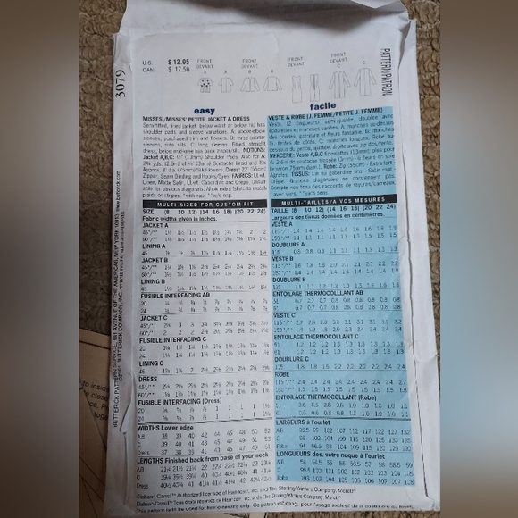 Vintage Butterick Pattern 3079 Size 14 16 18 Uncut Diahann Carroll Jacket Dress - Picture 3 of 4